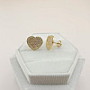 10K Gold Heart-Shaped CZ Stud Earrings – 12x12mm