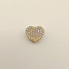 10K Gold Heart Slider Charm – Pink or Clear CZ Stone
