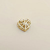 10K Gold Heart Slider Charm – Pink or Clear CZ Stone