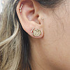 Gold Hello Kitty Face Stud Earrings|10k Solid Gold