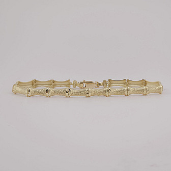 10K Gold Bamboo-Style Bracelet