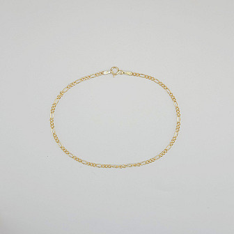 Gold Figaro Chain Bracelet – Hollow 2mm