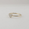 14K Yellow Gold Heart Stone Ring
