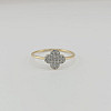 14K Yellow Gold Clover Stone Ring