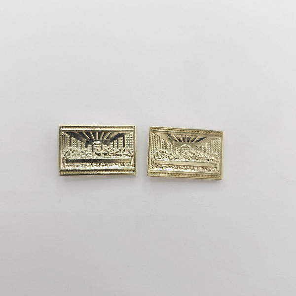 10K Gold “Last Supper” Stud Earring for Men – 17mm