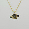 10K Solid Gold Cute Bunny Character Charm Pendant