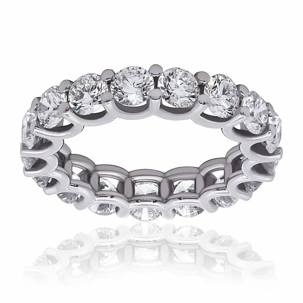 U-Cut Diamond Eternity Band 14K Gold