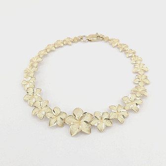 Hibiscus Bracelet 10K Gold – 8”