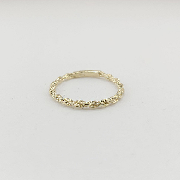10K Yellow Gold Rope Band Ring