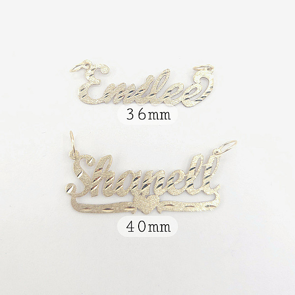 Custom Diamond-Cut Gold Name Charm - 10K 