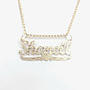 Custom Diamond-Cut Gold Name Charm - 10K 