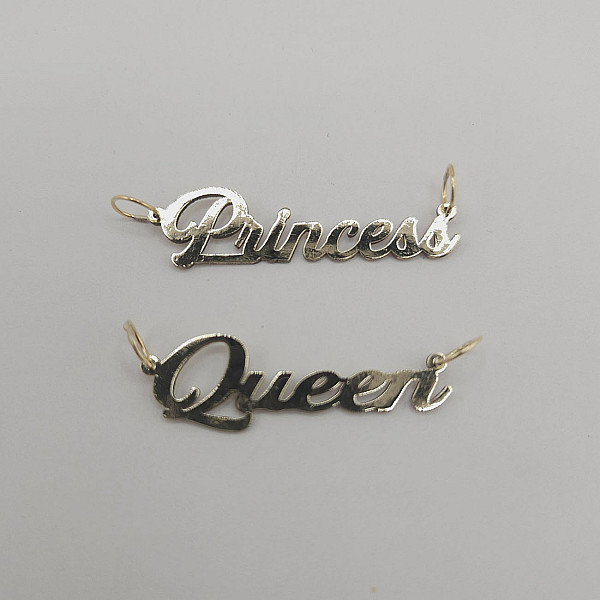 10k 14k Gold Custom Name Charm