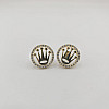 10K Gold Crown CZ Stud Earrings 10K Gold Crown CZ Stud Earrings