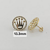 10K Gold Crown CZ Stud Earrings 10K Gold Crown CZ Stud Earrings