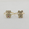 10K Gold Pave Teddy Bear CZ Ring