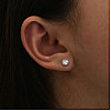 14K White Gold 1ctw Lab-Grown Diamond Stud Earrings - 4-Prong Setting