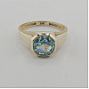 Radiant Emerald & Round Gemstone Ring in 14K Yellow Gold Radiant Emerald & Round Gemstone Ring in 14K Yellow Gold