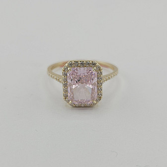 Radiant, Emerald & Oval Gemstone Ring in 10K Yellow Gold