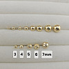 14K Gold Diamond-Cut Half Ball Screw Back Earrings