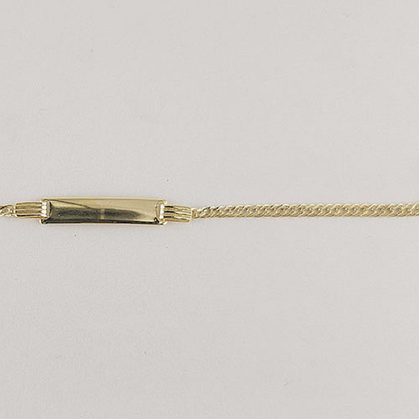 Engravable Baby ID Bracelet – 10K Yellow Gold 1.5