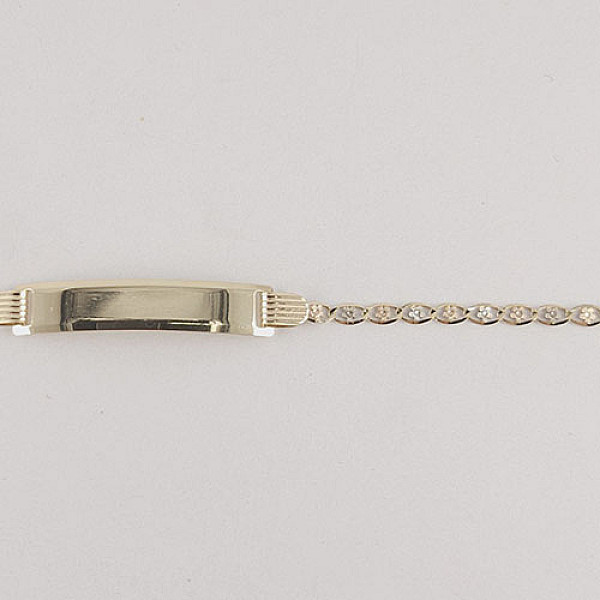 Valentino Chain Baby ID Bracelet 6" – 10K Yellow Gold 2.2