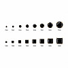 14K Gold Black Stone Stud Earrings – Round & Square Cut