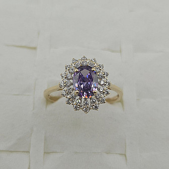 Vintage Oval Gemstone Ring in 14K Yellow Gold