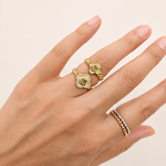 Crown Clover 10K Yellow Gold Ring