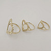 Rolex Style Open Heart 10K Yellow Gold Ring