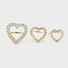 Rolex Style Open Heart 10K Yellow Gold Ring
